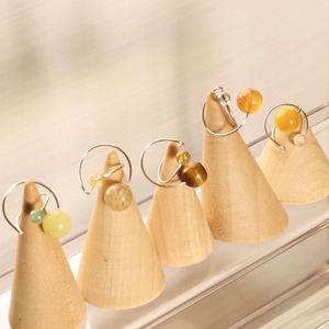 天然石イヤーカフ Planet【黄色・オレンジ系】