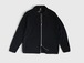 Men’s”BTONER” SOLID WOOL RIB POLO ZIP UP BLOUSON”