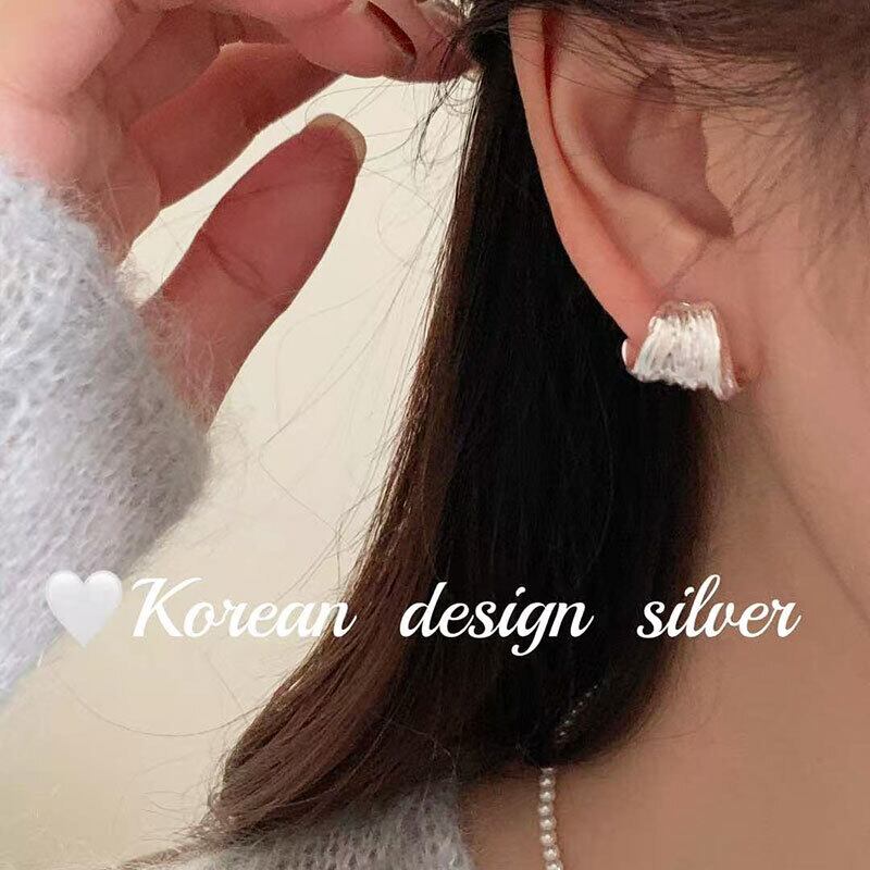 Silver925オールシルバーの韓国風ピアス | hoshine