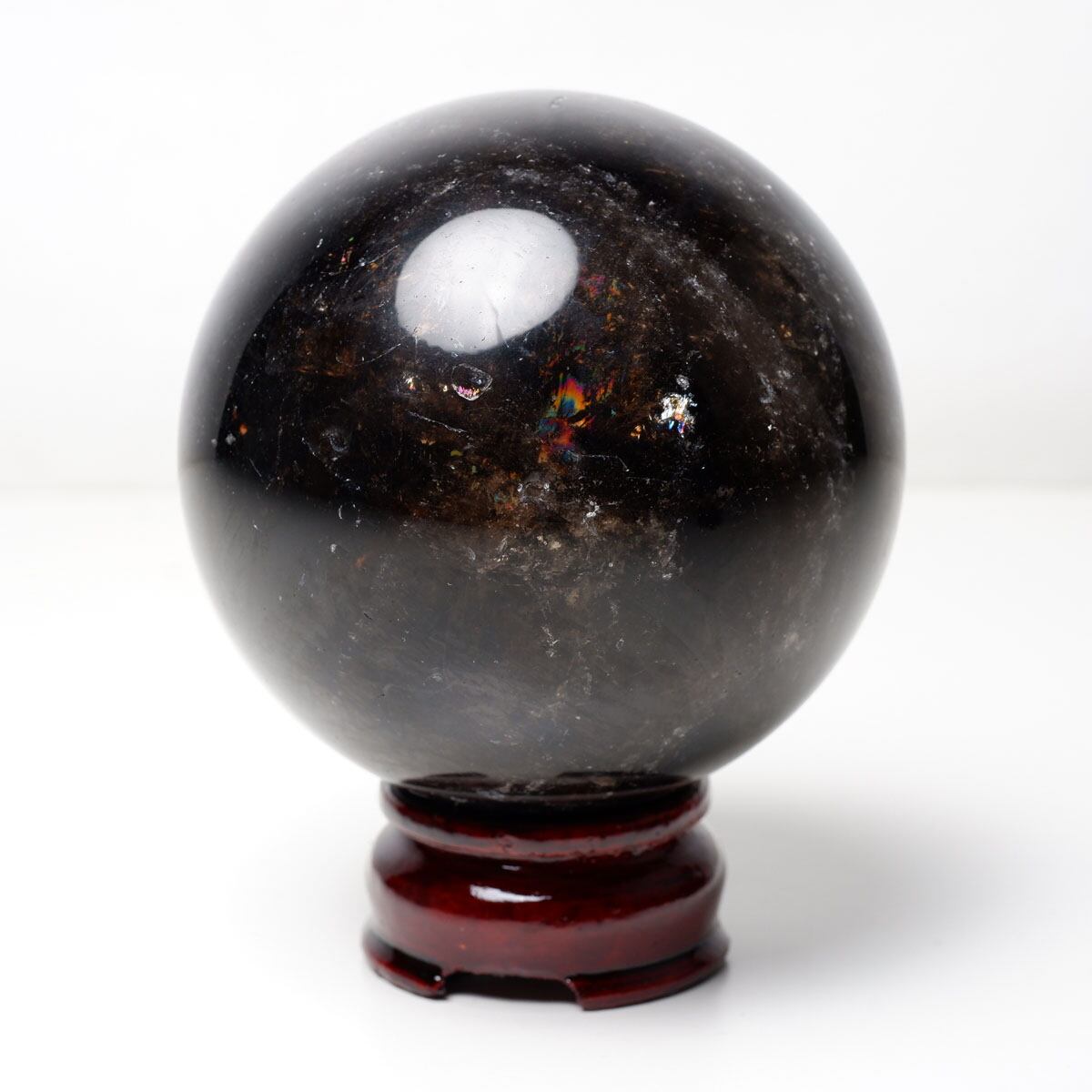 モリオン 丸玉 86mm 黒水晶 丸玉 モリオン スフィア 一点物 151-8569