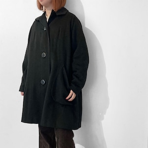 1960s Black Wool Tailored Coat / ブラックウールテーラードコート