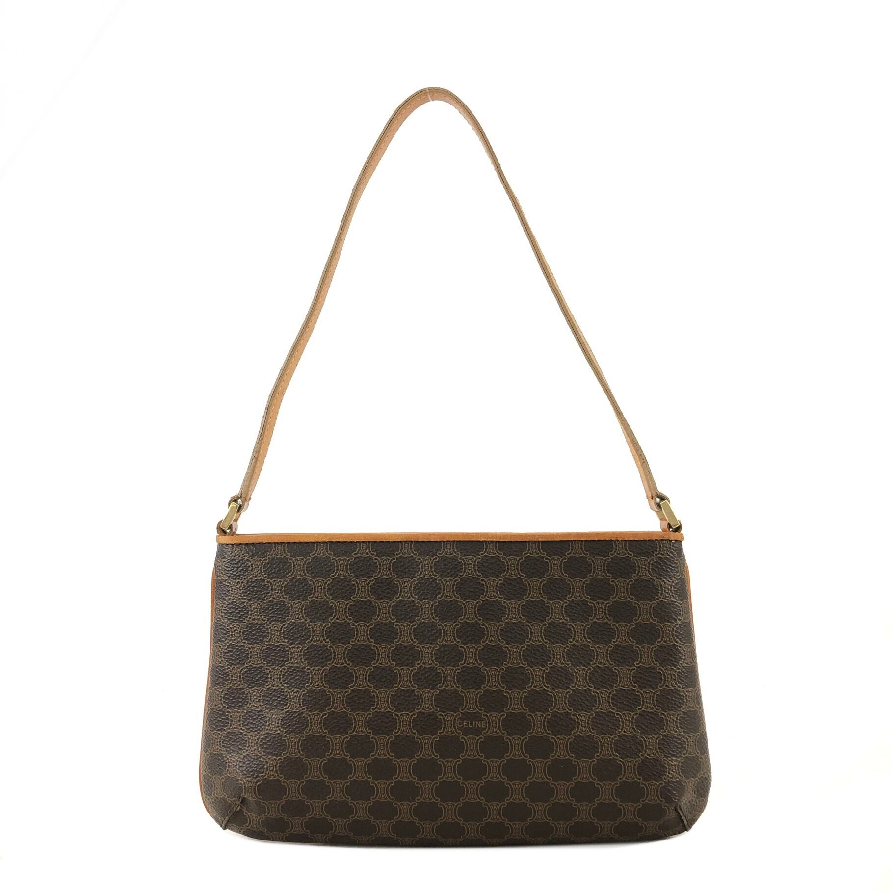 CELINE セリーヌ マカダム PVC レザー ミニバッグ ホーボーバッグ