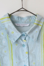 Marimekko "Prenikka" twinkle blue linen shirt