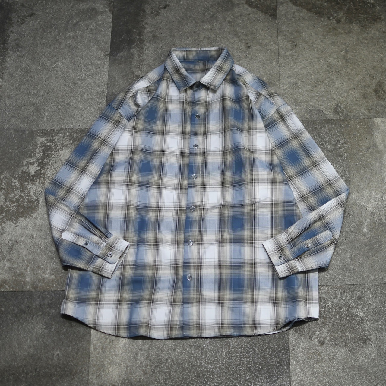 cotton ombre check shirt