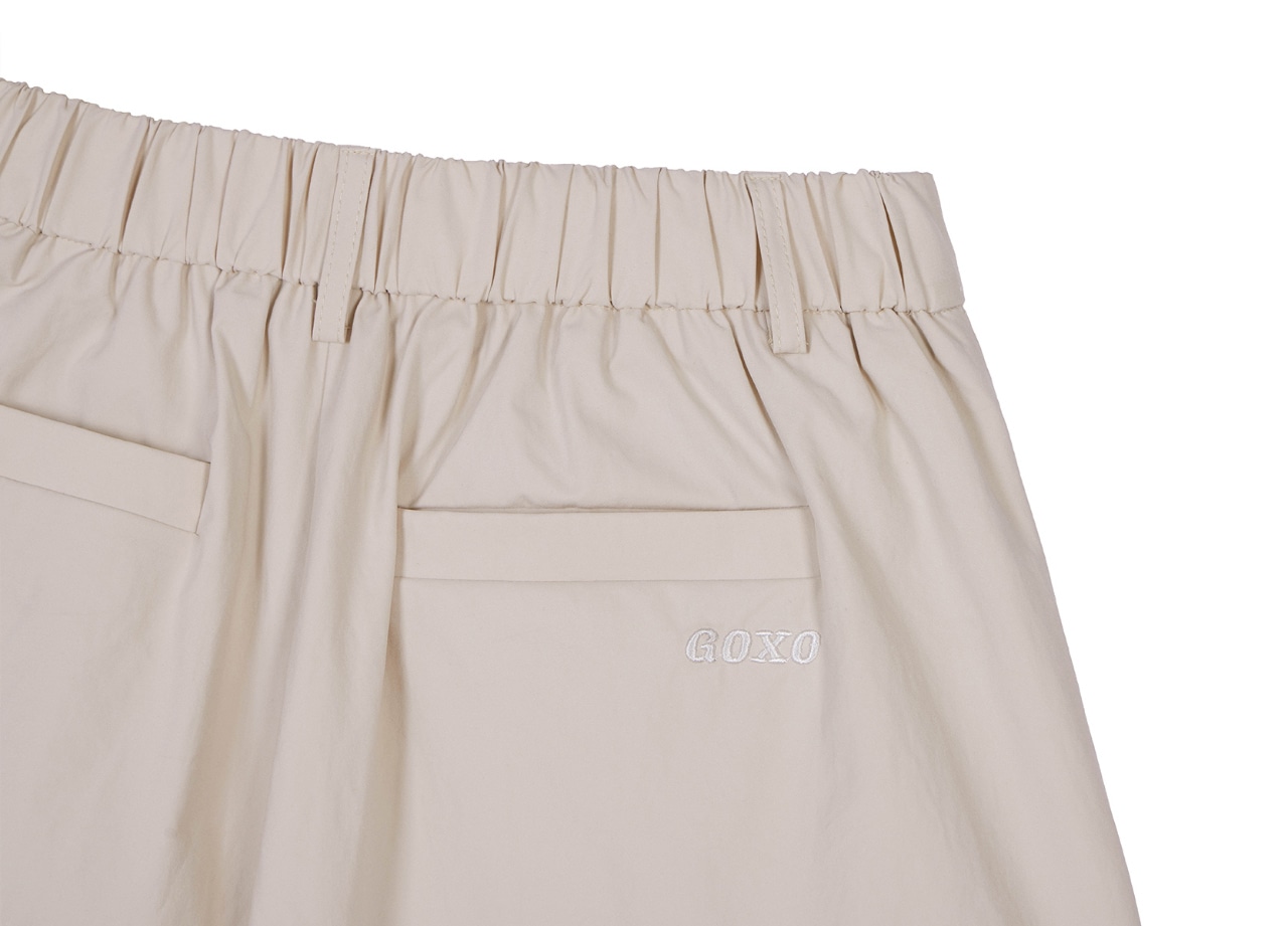 GOXO ゴーエックスオー エッセンシャルVネックセットアップ ベージュ