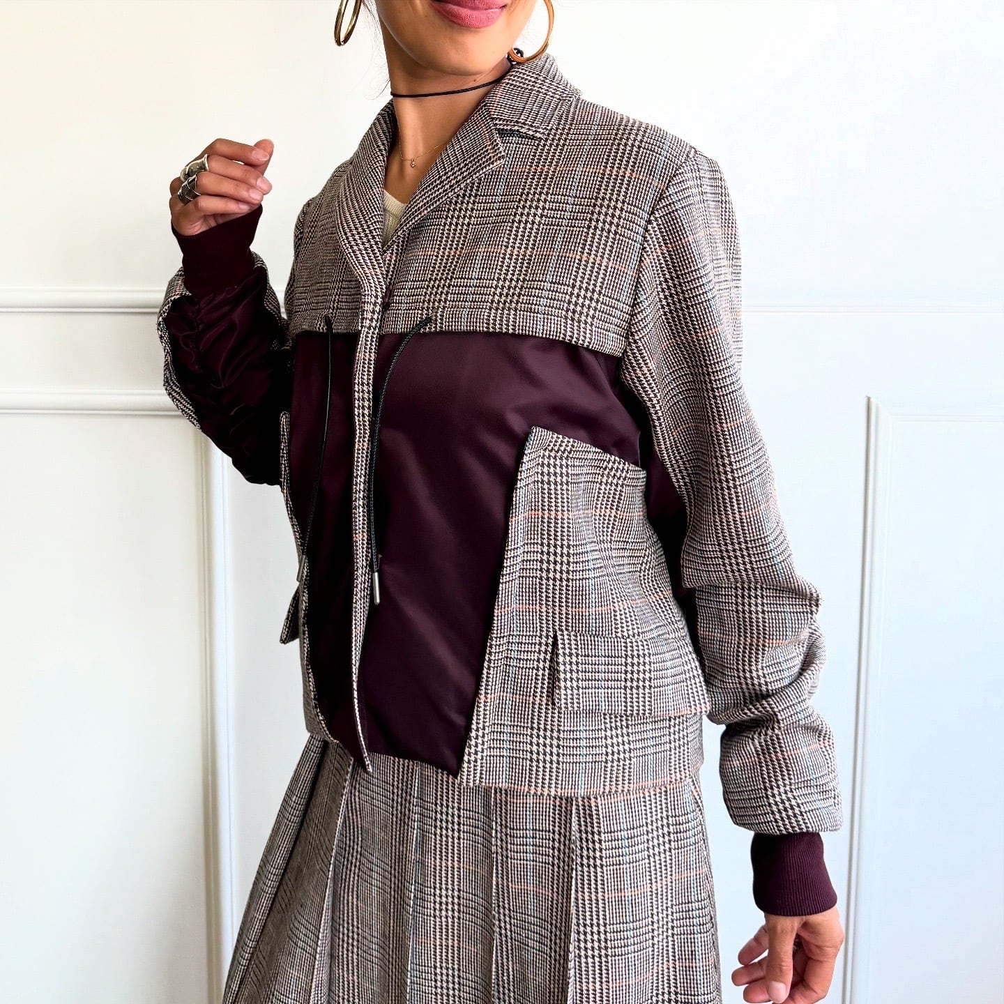 ミカーレミカーレ MICALLEMICALLE ナイロンドッキングジャケット