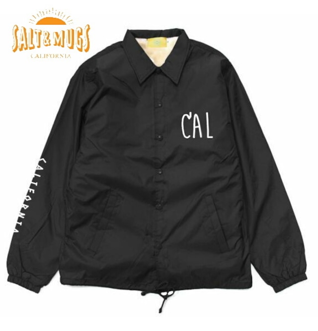 ソルトアンドマグス ジャケット コーチジャケット 裏ボア メンズ SALT&MUGS CROSS BOARD COACH JKT BLACK