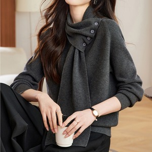 stylish scarf-neck knit top （4color）＜t2995＞