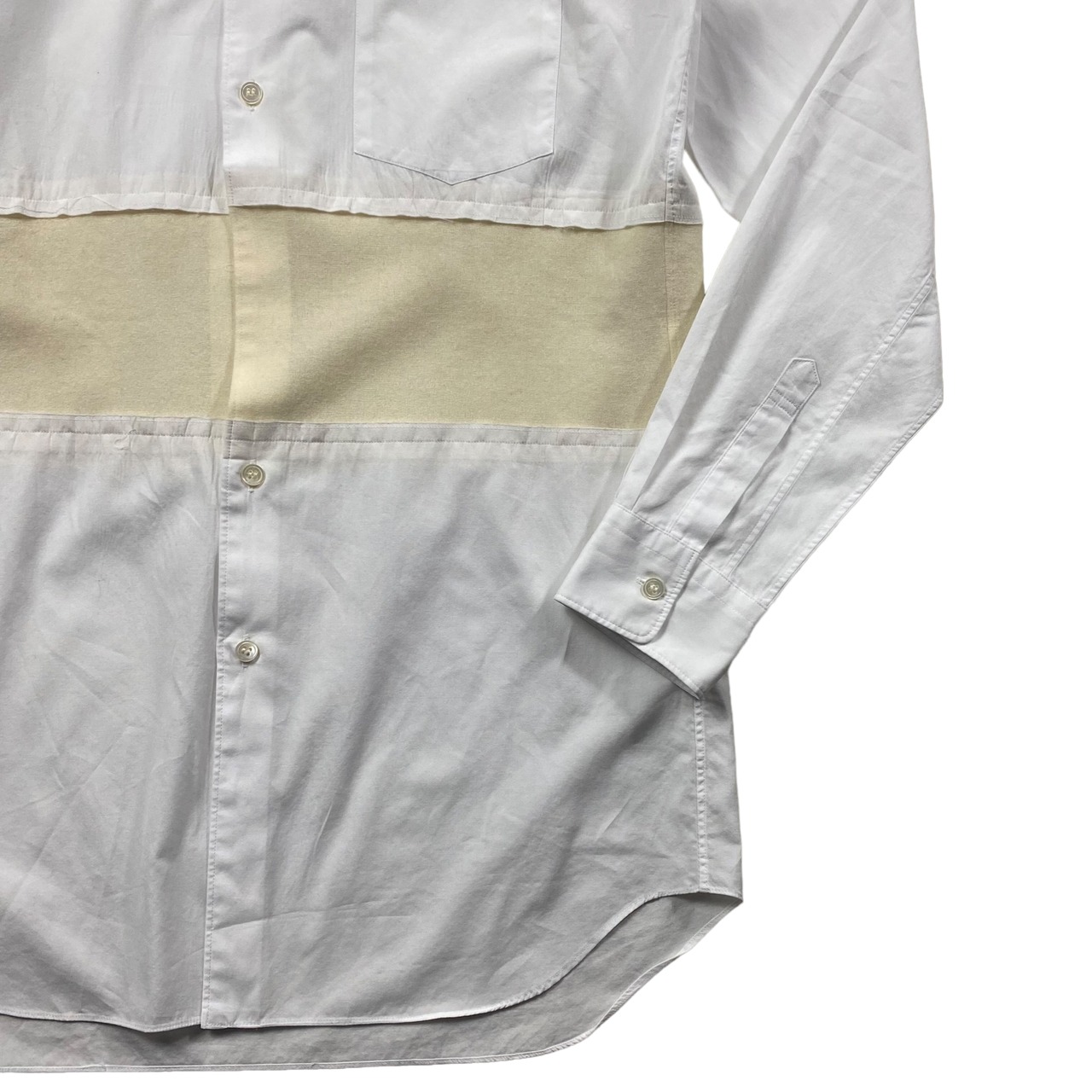 AD2014 COMME des GARCONS HOMME PLUS wool switching white shirt