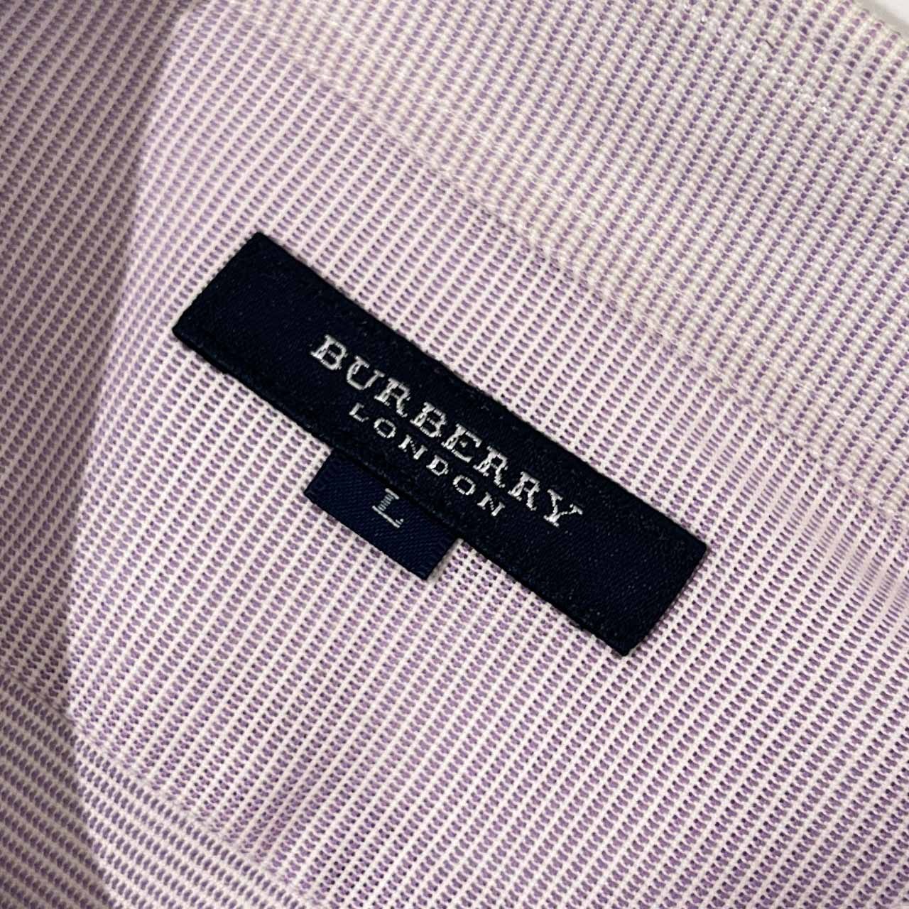 BURBERRY LONDON バーバリー 半袖シャツ L/うすパープル系 メンズ