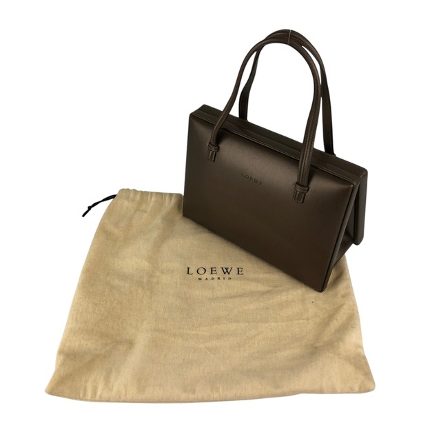 LOEWE ロエベ トートバッグ ブラウン ロゴ レザー vintage ヴィンテージ オールド 2jjh62