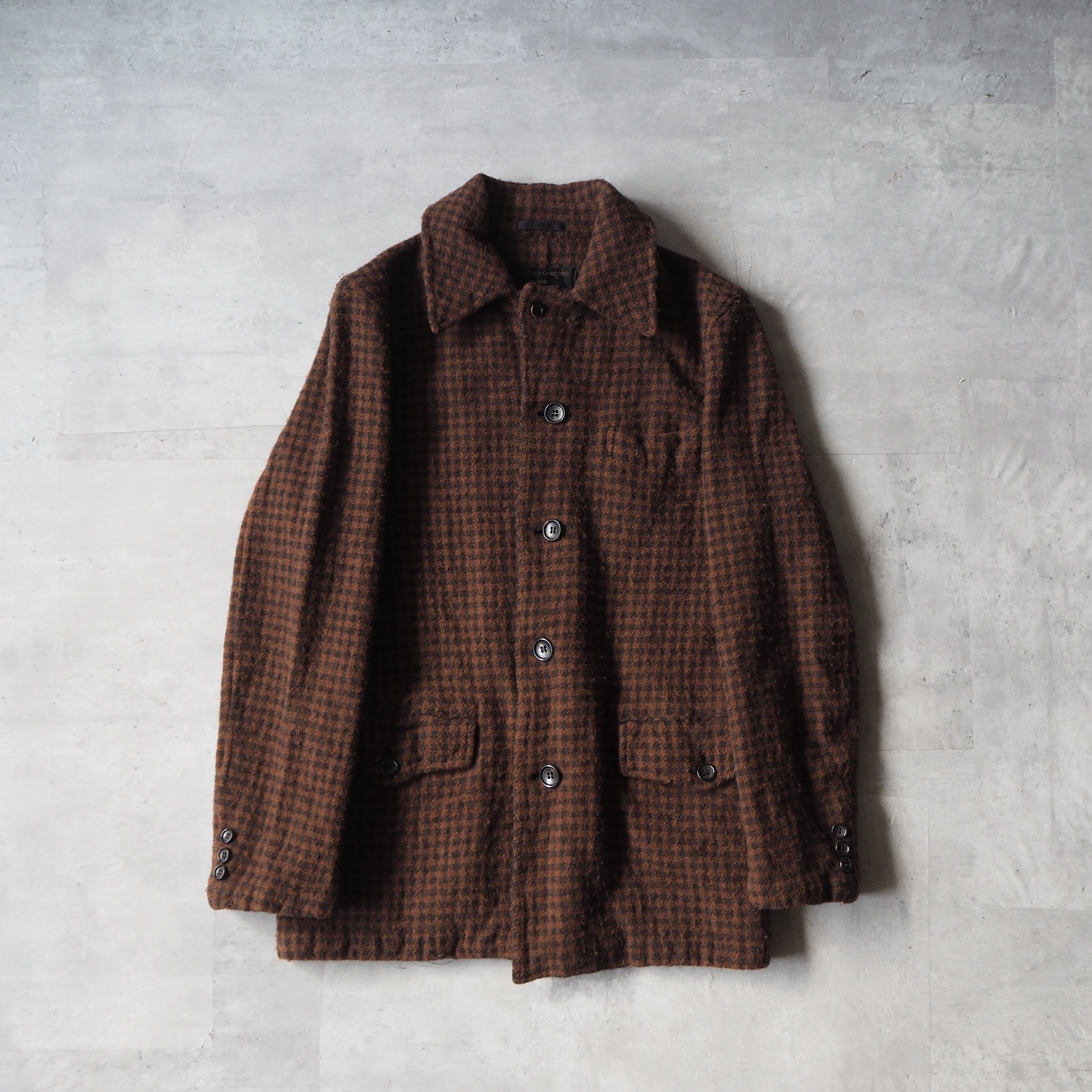 2002AW “comme des garçons homme” wool fulling jacket コムデギャルソンオム 田中オム 田中啓一  ウール縮絨 ジャケット ブルゾン