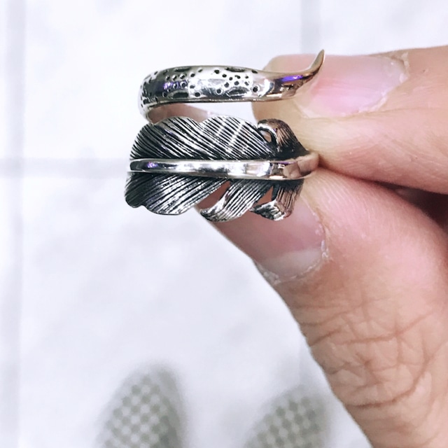 【受注販売】HORN & FEATHER RING(925)