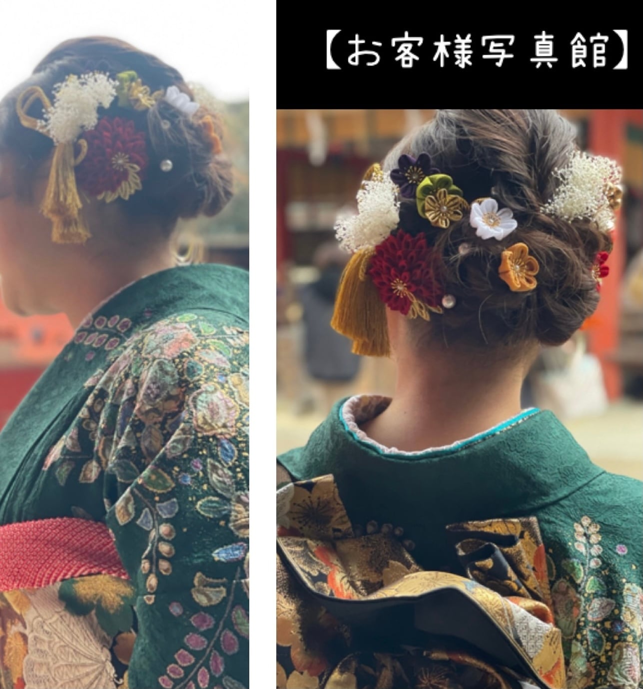 つまみ細工 髪飾り【晴】×白 結婚式 成人式 卒業式 | NODOKA