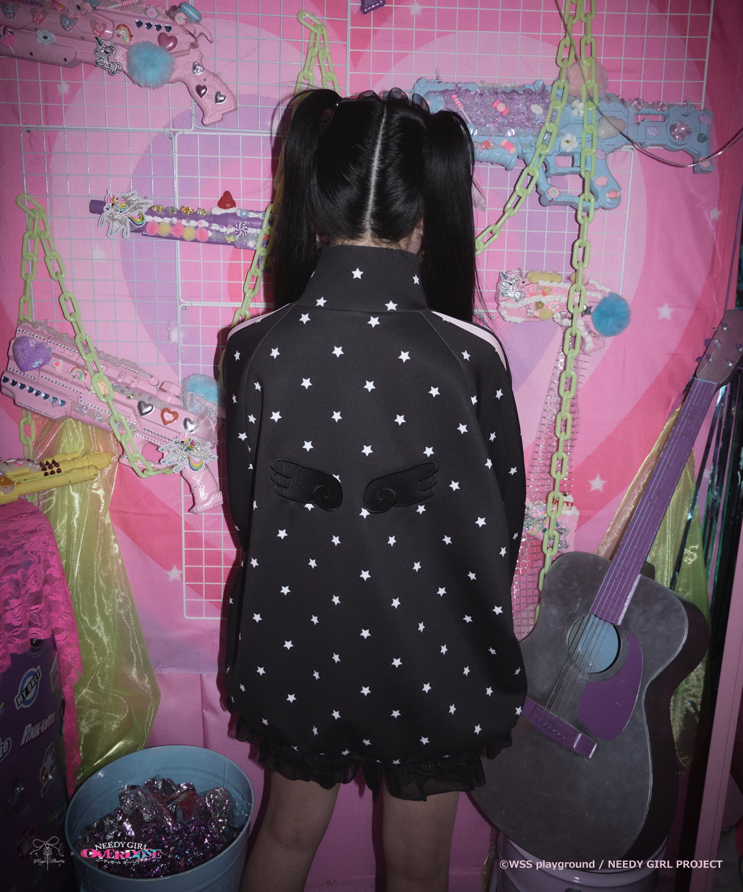 【未開封/新品】NEEDY GIRL OVERDOSE 超星柄ぴえん猫ジャージ 超星柄ぴえん猫ジャージ(ブラック) | PAY ID