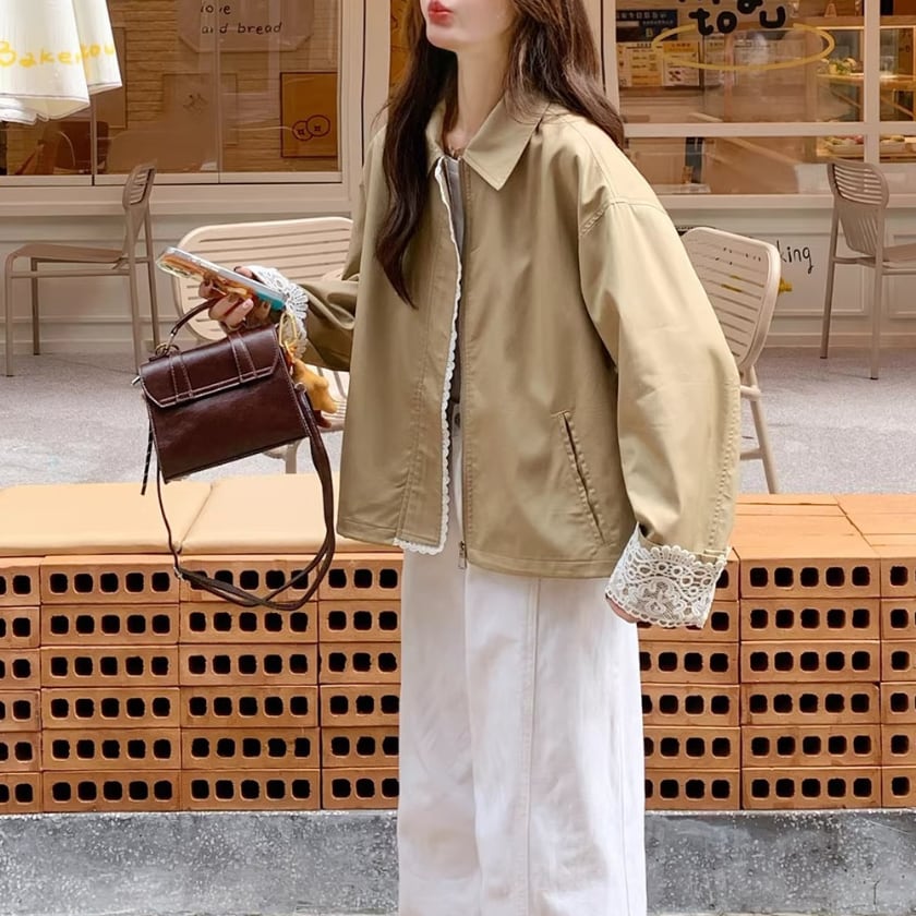 INSILENCE アイボリー ジップアップジャケット C.E - C/N Reversible Zip Jacket | ALTERFATE