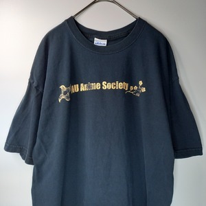ギルダン　クルーネック　プリントTシャツ　半袖　ヘビーコットン　ハイチ製　L