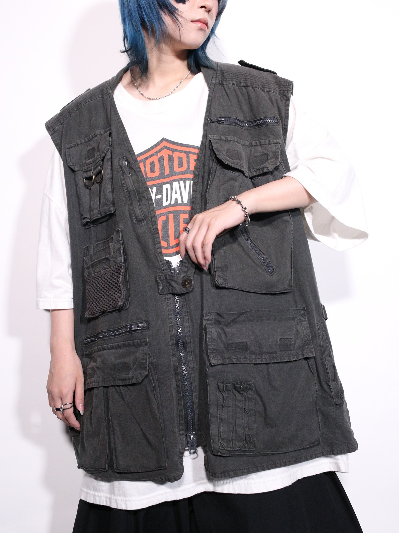 super oversized utility fishing vest - 1
