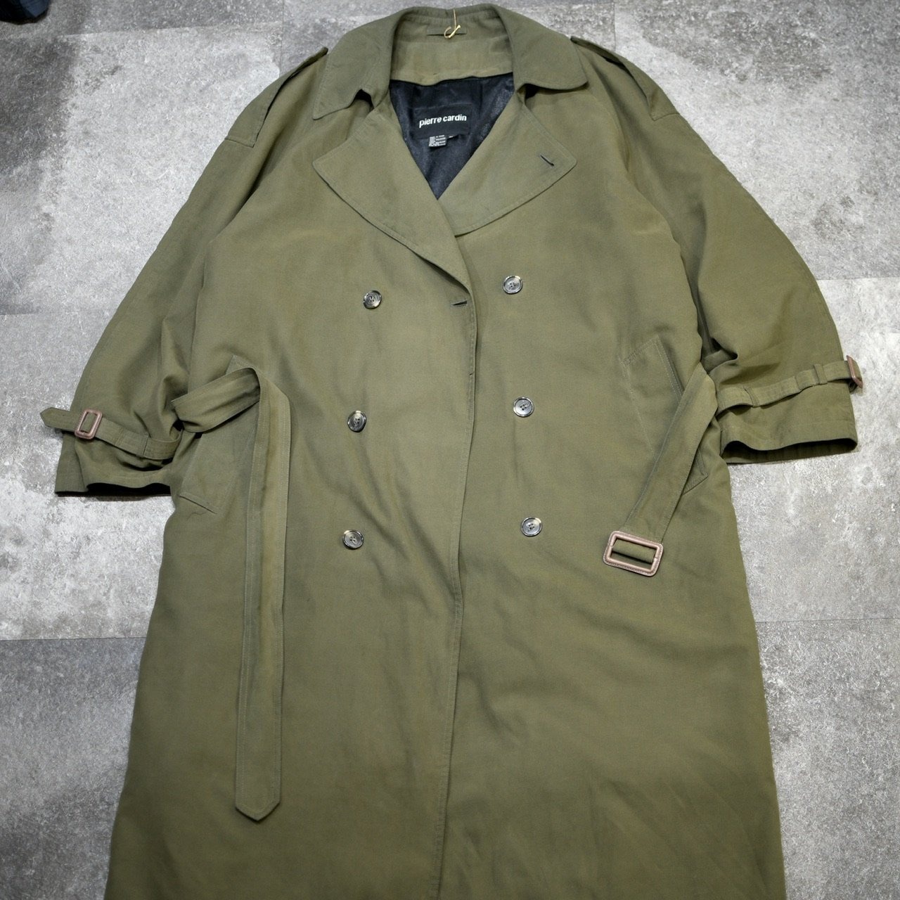 Pierre Cardin peach skin trench coat