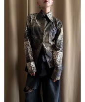 MADE IN ITALY alphabet pattern shirt-4853-8