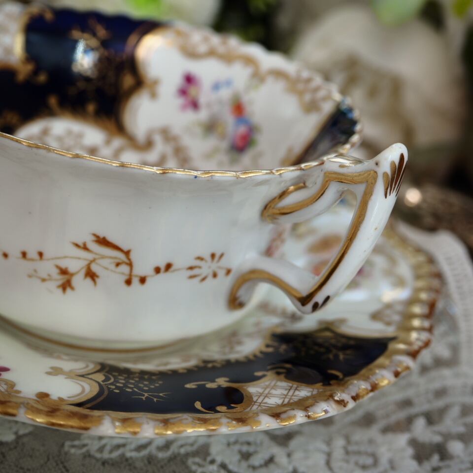 COALPORT カップ&ソーサー 金彩 黄 花 イングランド イギリス デミタス 