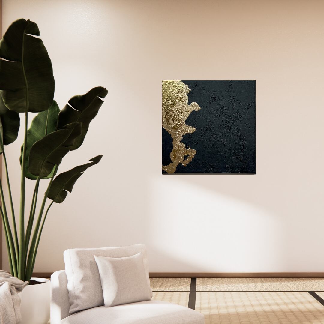 原画/額装済み/和風/禅/絵画/アート/抽象画/モダン/ホテル/青 - 絵画 原画/額装済み/和風/禅/絵画/アート/抽象画/モダン/ホテル/青 - 絵画
