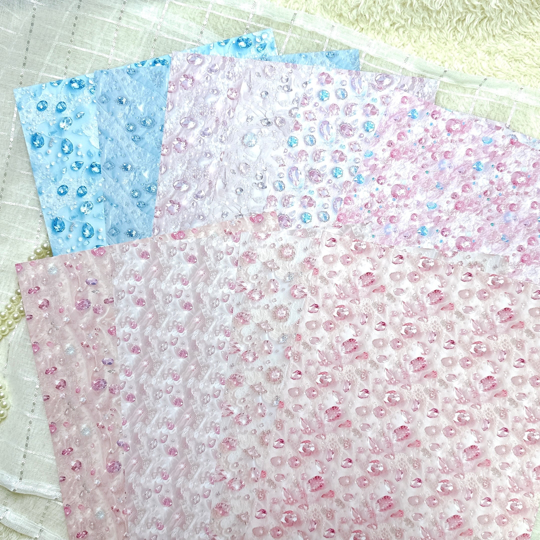 H】10枚 コラージュペーパー デザインペーパー A4 mixpink | PAY ID