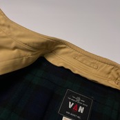 VAN JAC ヴァンヂャケット 裏ブラックウォッチ ライナー付き ステンカラーコート 165-84-73/ベージュ