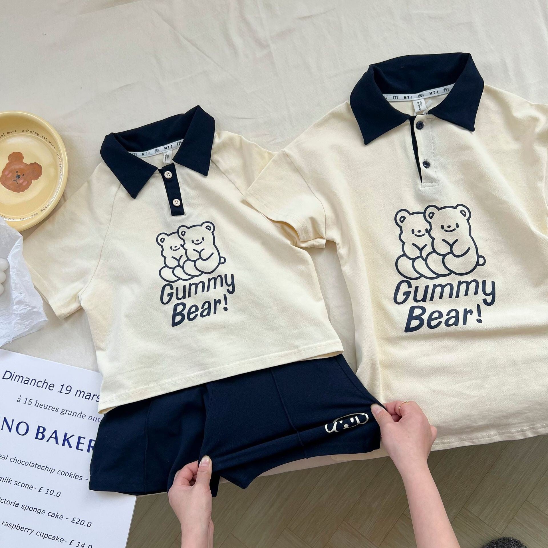 Boy】GummyBear 2カラー襟付きトップス&パンツ | hal-lu - パステル