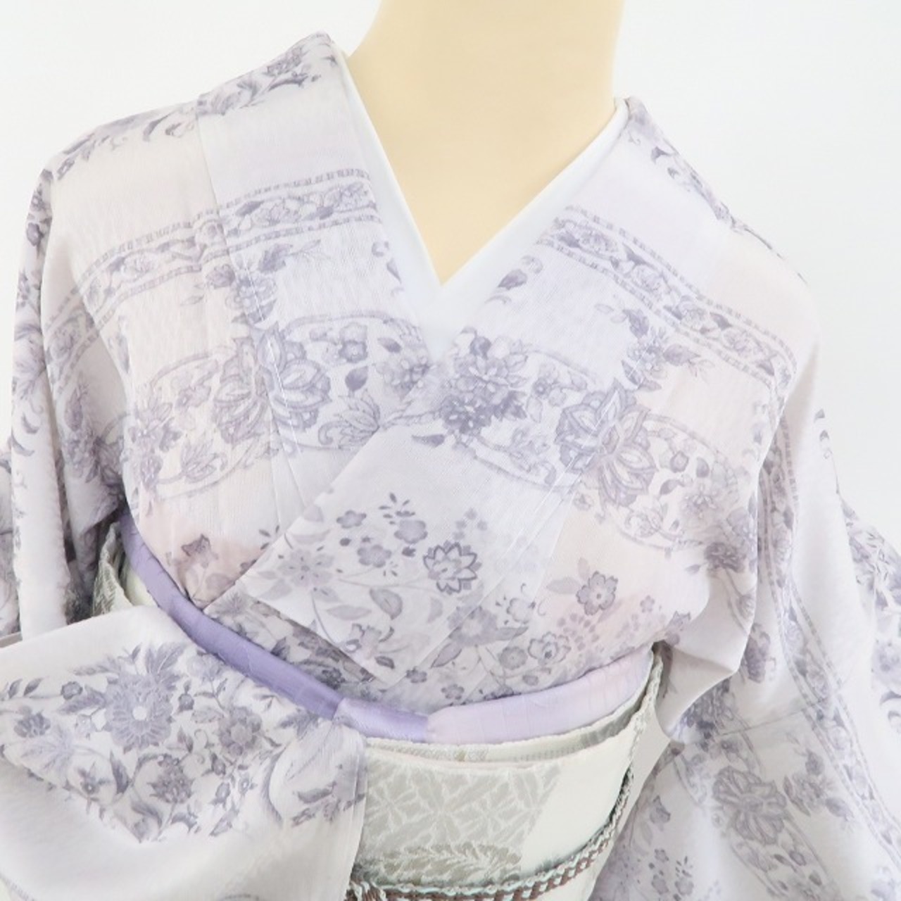 更紗小紋着物】正絹美品 1回のみ着用トールサイズ裄長め（楽天市場  