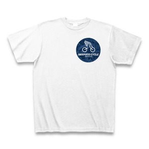 iwapucci cycle Tシャツ ラウンドロゴ ホワイト
