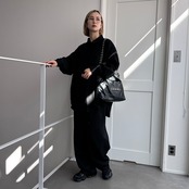 zipデザインオーバーSH/ブラック