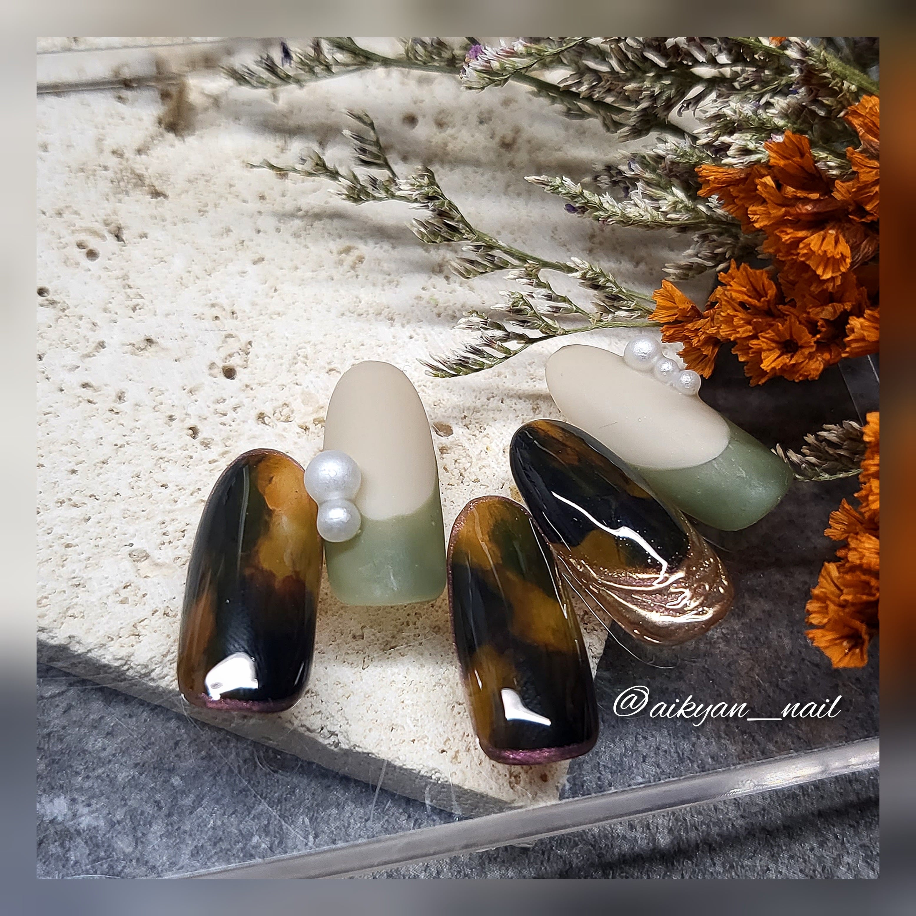 028】ネイルチップ べっ甲ネイル | Aikyan Nail Shop