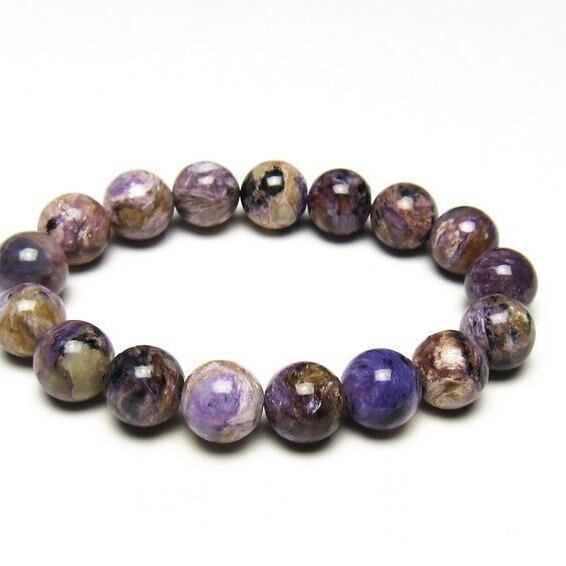 チャロアイト ブレスレット 12mm 一点物 メール便可 111-49259