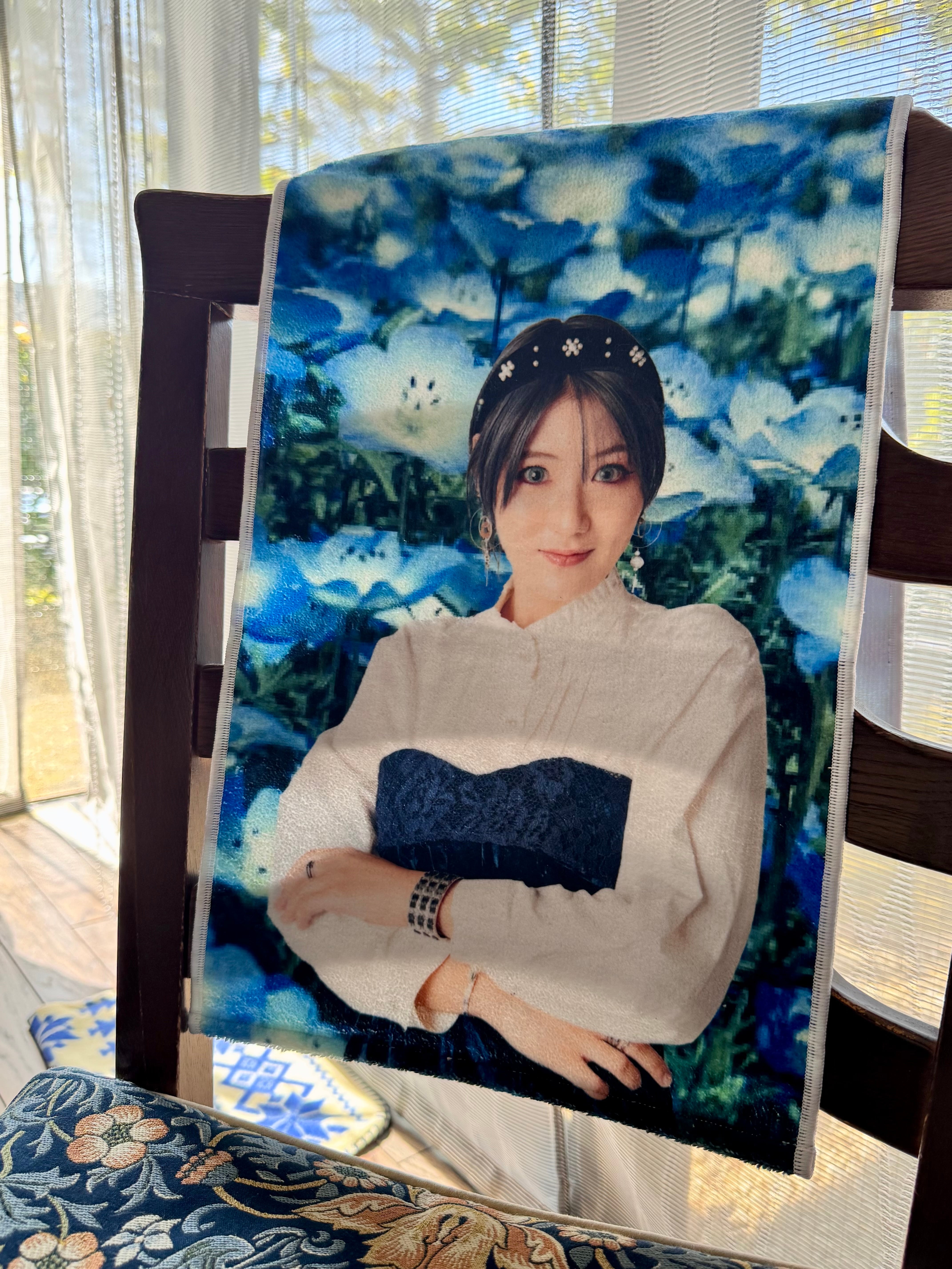 応援タオル(青い花柄) | 霧愛-Muuuua-通販サイト