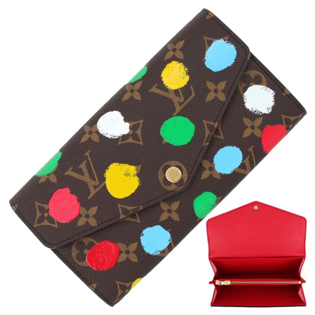 New LOUIS VUITTON ルイヴィトン LV × YK ポルトフォイユサラNM モノグラム ペインティッドドット 長財布 二つ折り 新品