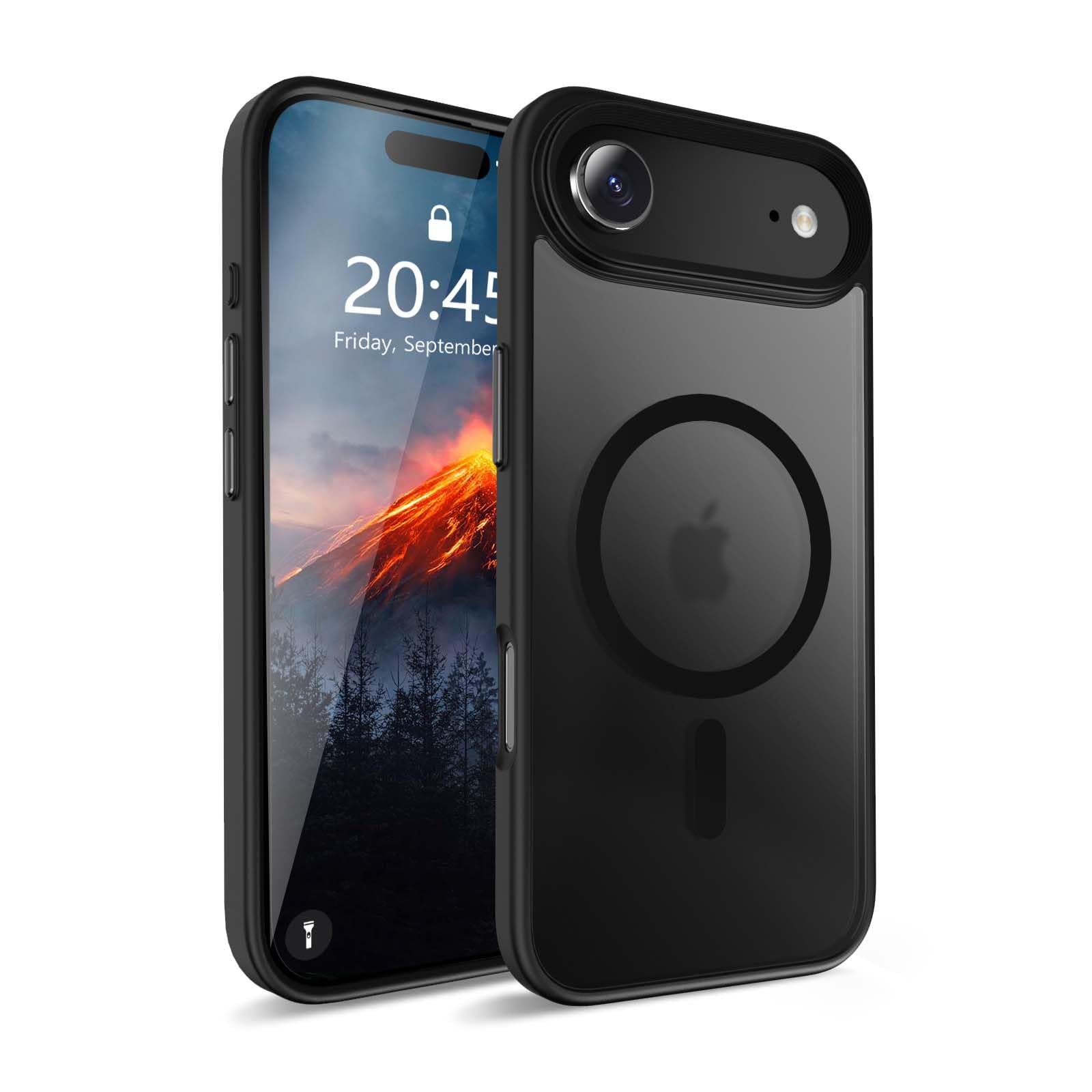 QUEASON iphone air 用 ケース magsafe対応 iphone エアー 用 ケース 米軍MIL規格 マット感【ブラック】