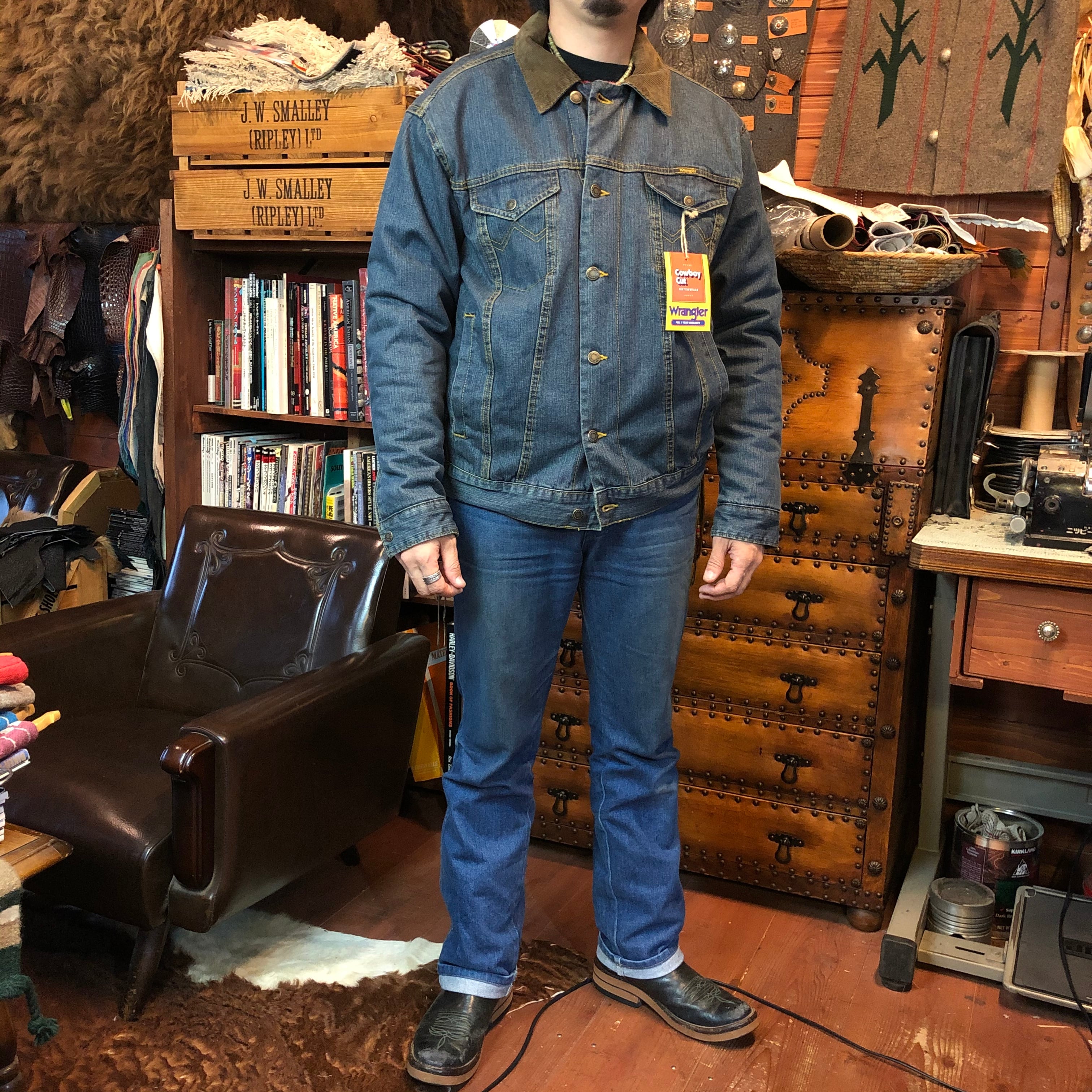 Wrangler Men's Blanket Lined Denim Western Jean Jacket 74265RT ※ ラングラー アウター ジージャン デニム ジャケット メンズ