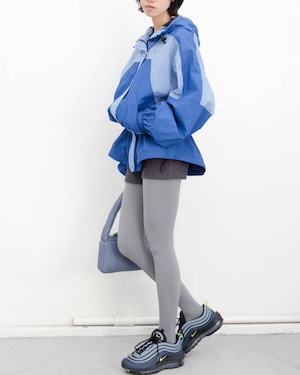 1990s NIKE - geometric color-block nylon hoodie