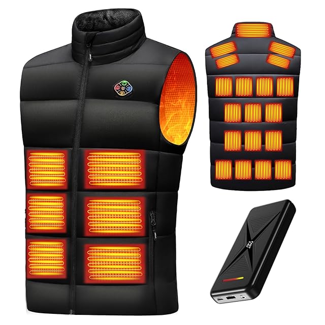 Vivisan] 電熱ベスト 【2025新登場 日本製ヒーター】 大容量40000mAh