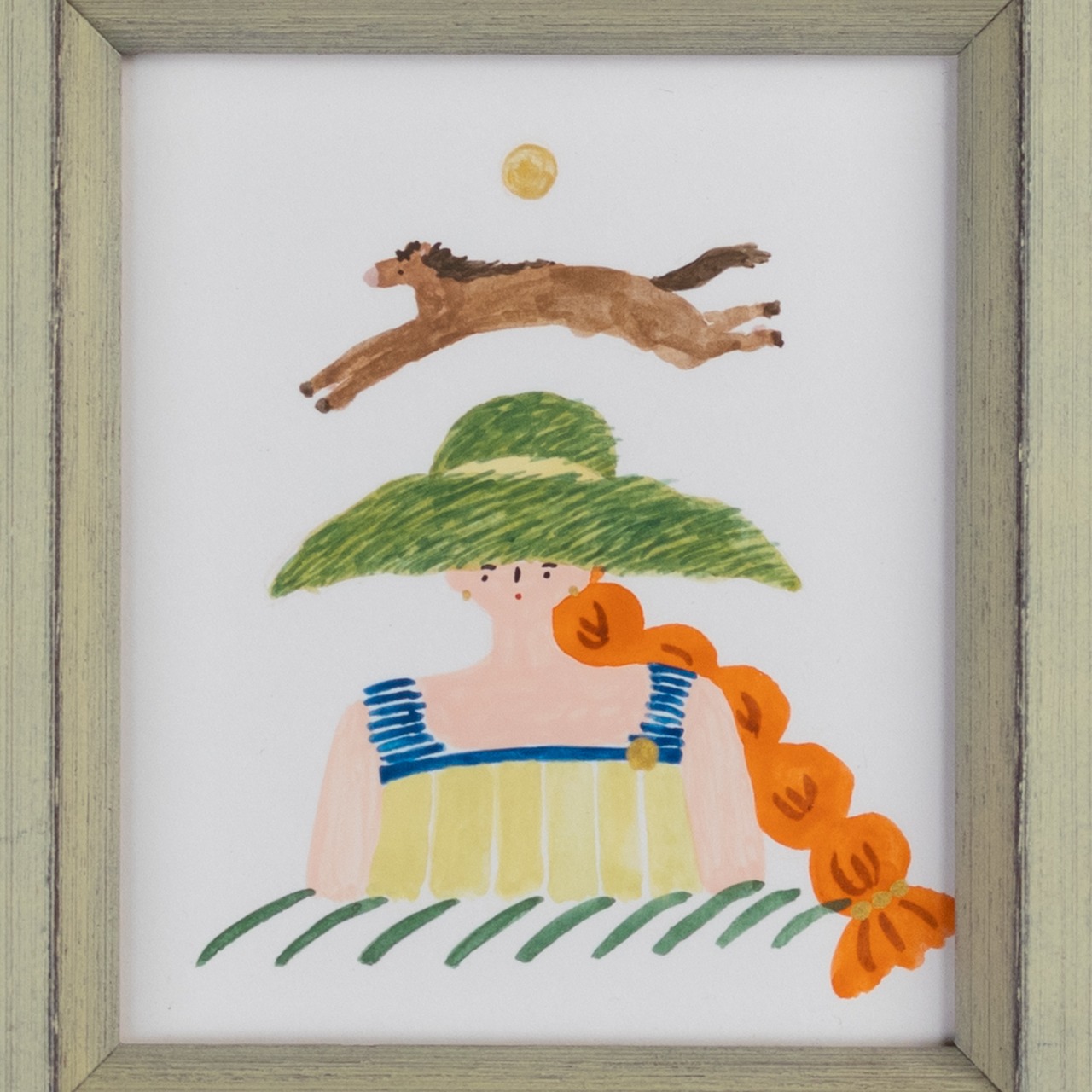 < Riie ／ ワカイリエ > 原画「草原の女の子」