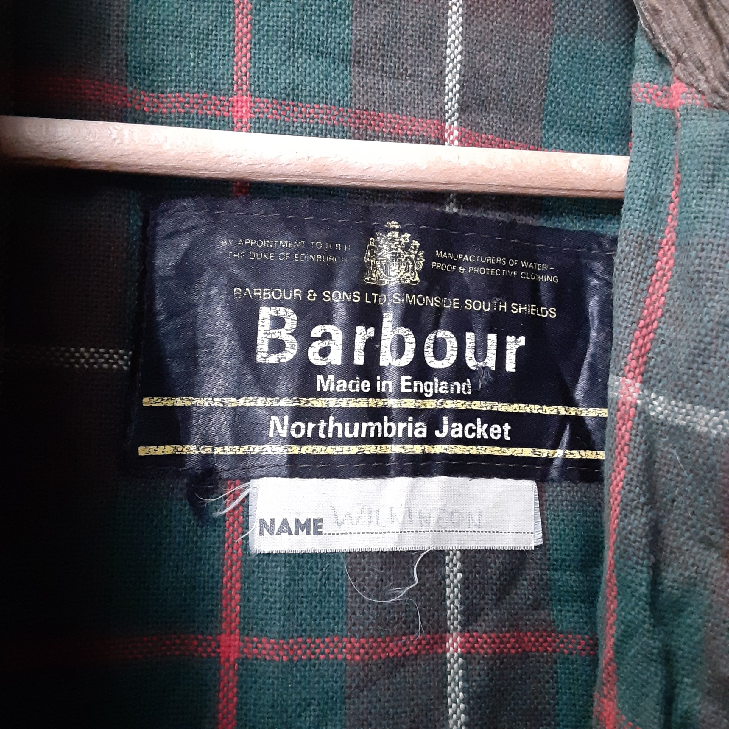 Barbour ノーザンブリア NORTHUMBRIA 94年製 旧3ワラント