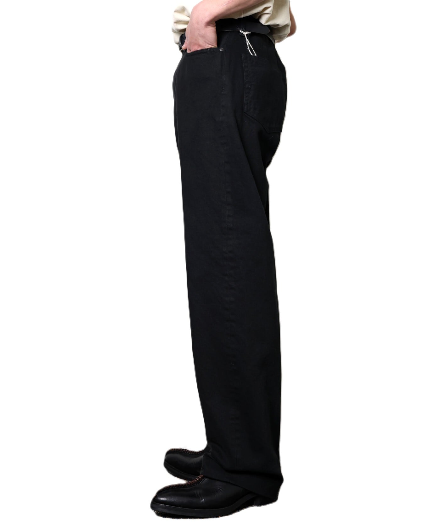 TANAKA / ST-2 THE JEAN TROUSERS (OVERDYE BLACK) | AfterSchool