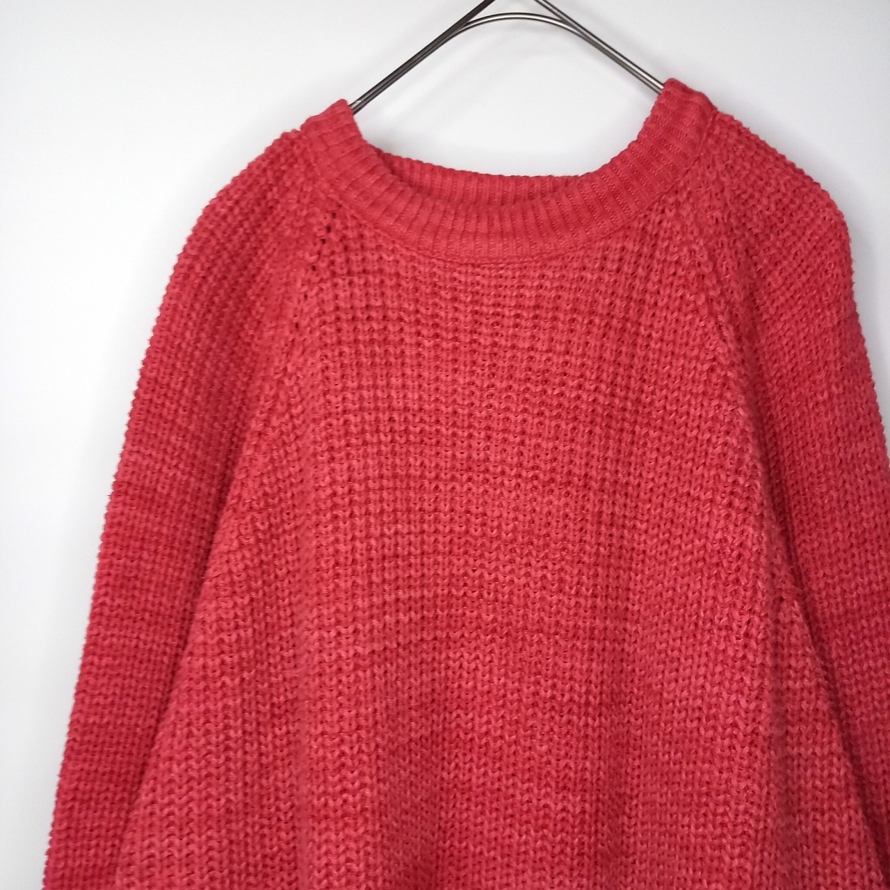 90s　アメリカ製　エルエルビーン　ローゲージ　コットンニット　セーター　無地