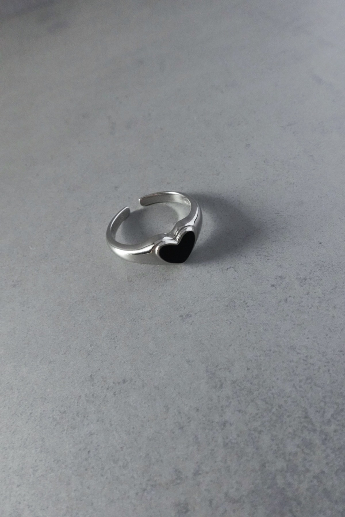 ブラックハート シルバーリング Silver925 | Import Silver925 