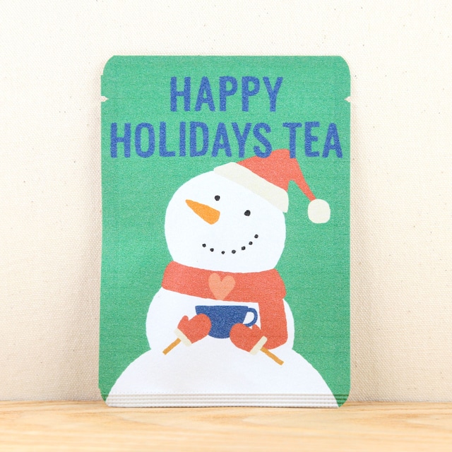 HAPPY HOLIDAYS TEA (雪ダルマ)｜ごあいさつ茶｜和紅茶ティーバッグ1包入り_g0499