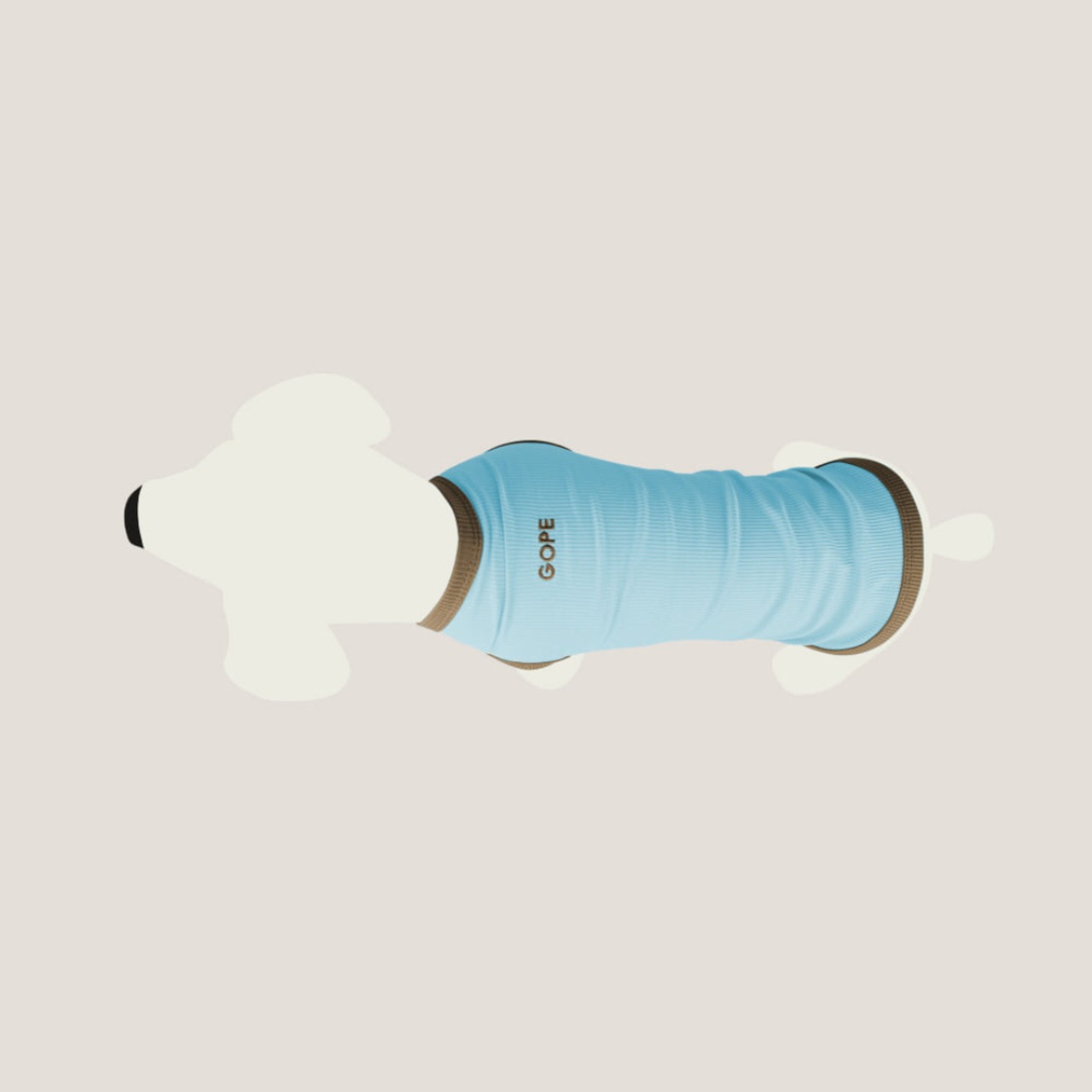 【予約】[ GOPE ] Coolever Dog Sleeveless｜Brown × Light Cyan - 7