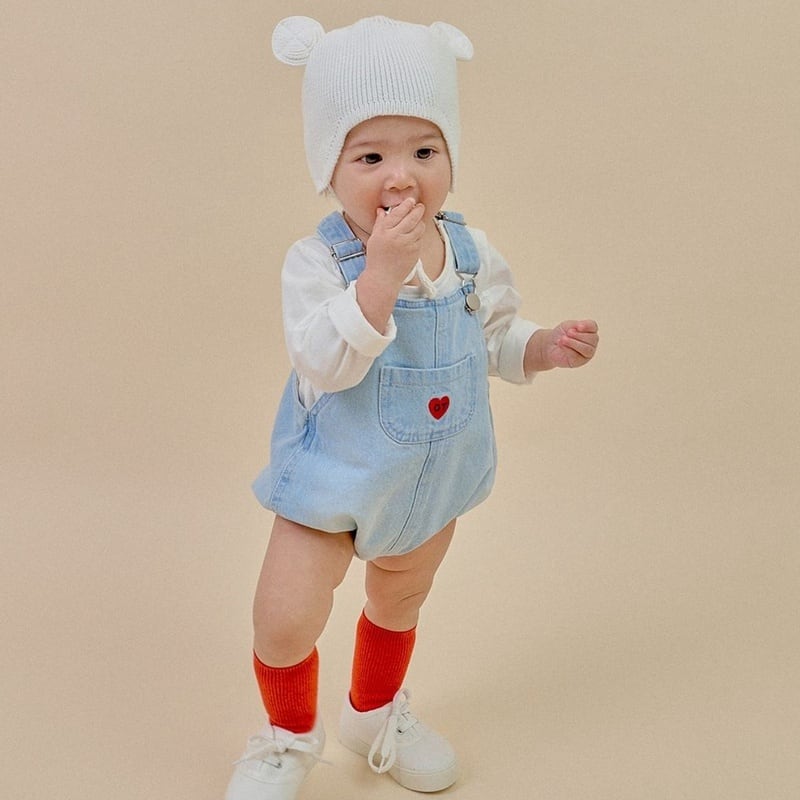 【BABY】韓国風 デニムサロペット