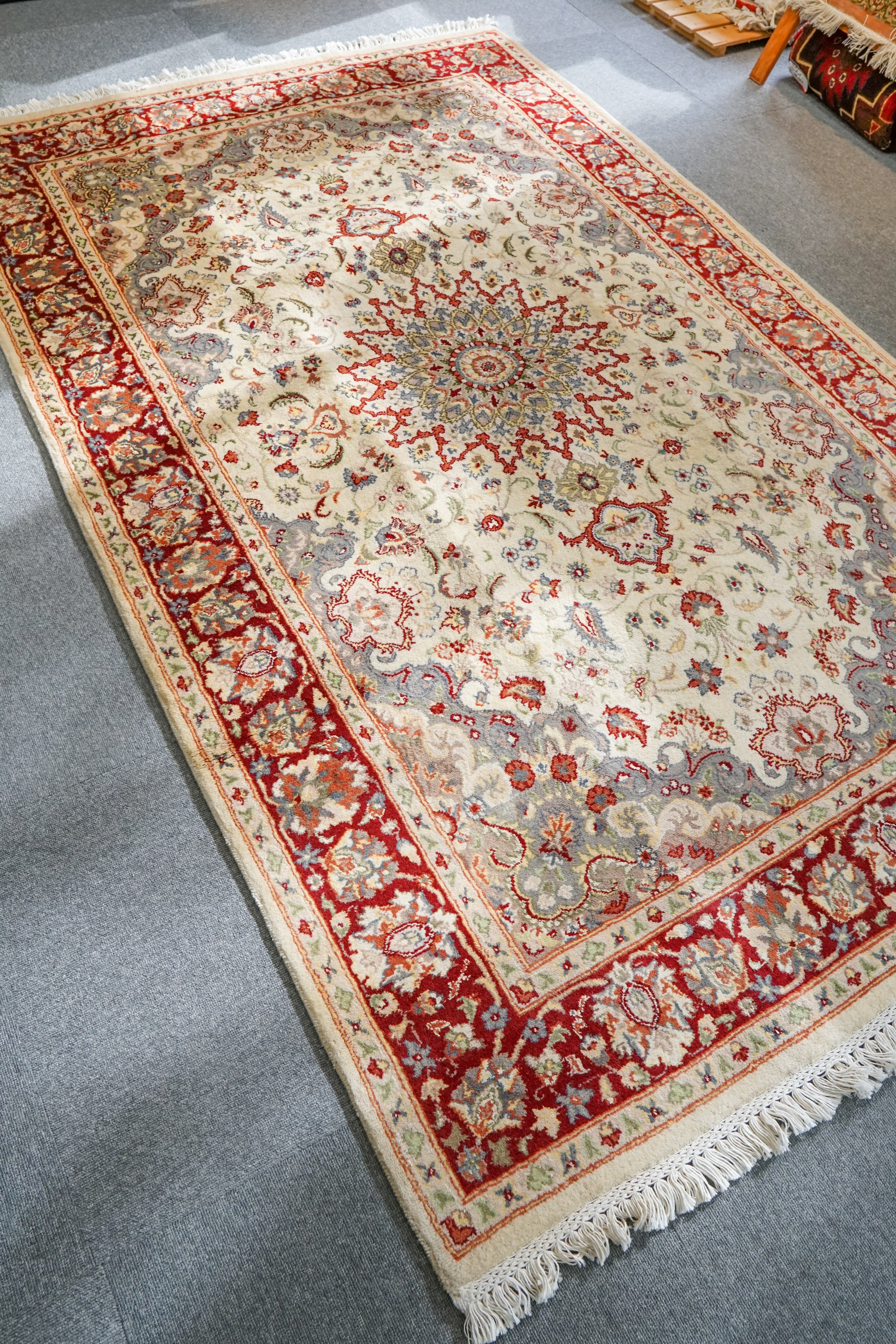 250×150cm】パキスタン手織り絨毯（ウール） /..... ラグ-