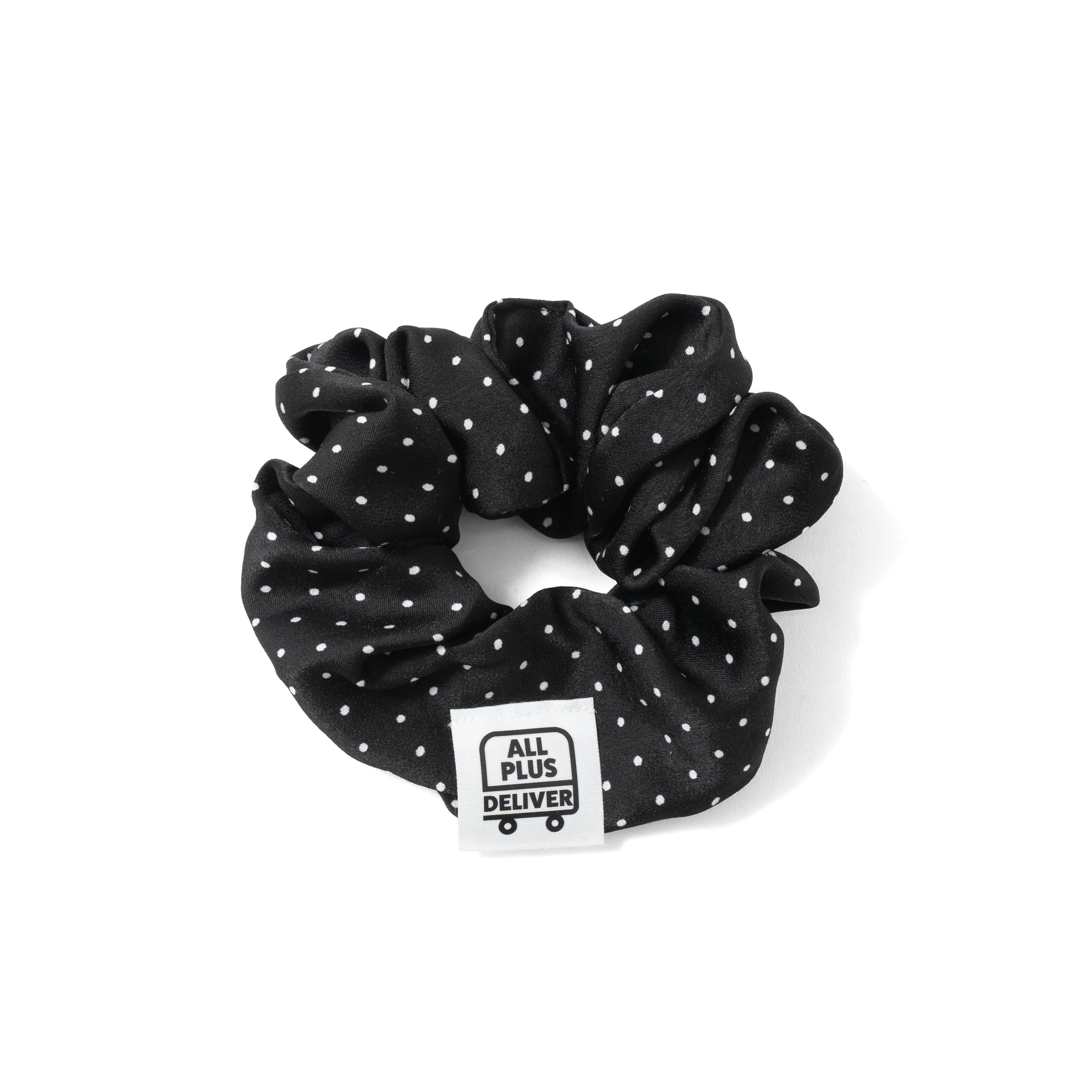 ALPSDR LOGO DOT HAIR SCRUNCHIE / BLACK